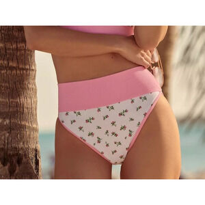 Beach Riot Emmy High-Waisted Floral Anthropologie Bikini Bottoms Sz XS 16081